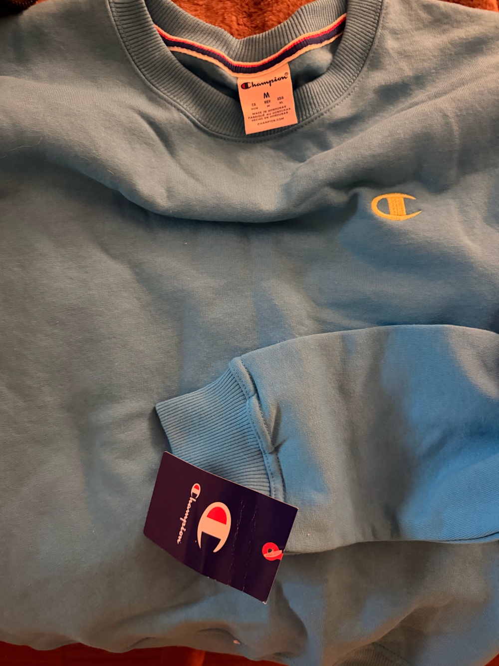 Champion girls Light Blue Crewneck Sweatshirt